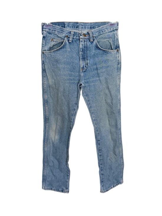Wrangler Other - Wrangler Vintage Mens Authentic Jeans Blue 28x30 Distressed Denim Straight Leg